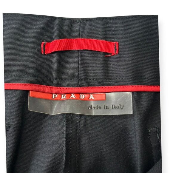Prada Vintage Dark Blue Cotton Trousers Pants 2000s Era Size 46 IT Made in Italy - Picture 3 of 15